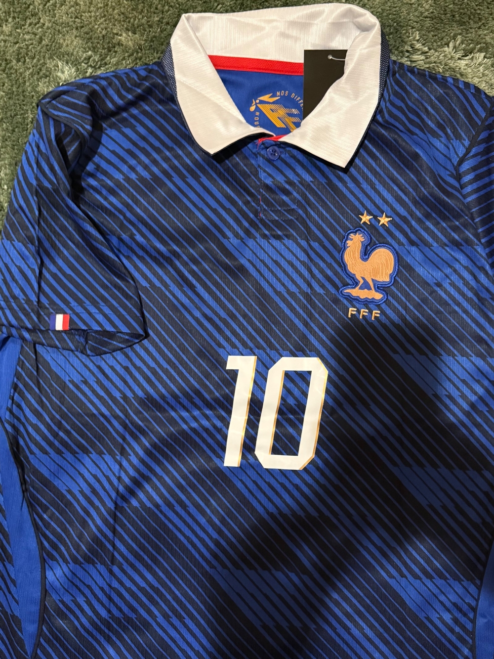 France Men's Blue Home Soccer Jersey - Number 10